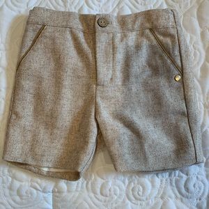 Kids Neutral Tan Wool-Blend Shorts